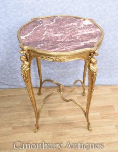 Французская империя Ormolu Боковые столы Maiden Fig Legs