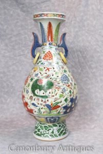 Единая китайская фарфоровая ваза Urn Qianlong Ceramic