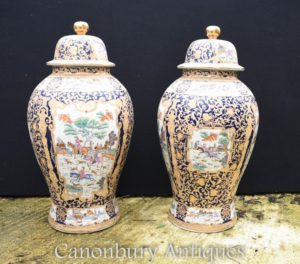 双大中国清瓷寺姜罐盖花瓶瓮