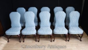 Набор 10 викторианских столовых стульев для сидения