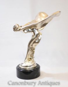 Бронзовый арт-нуво Flying Lady Фигурка Статуя Hood Ornament