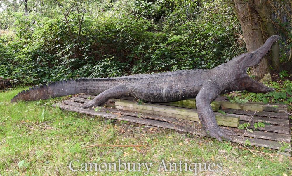 Бронзовая статуя крокодила Lifesize - Садовый аллигатор