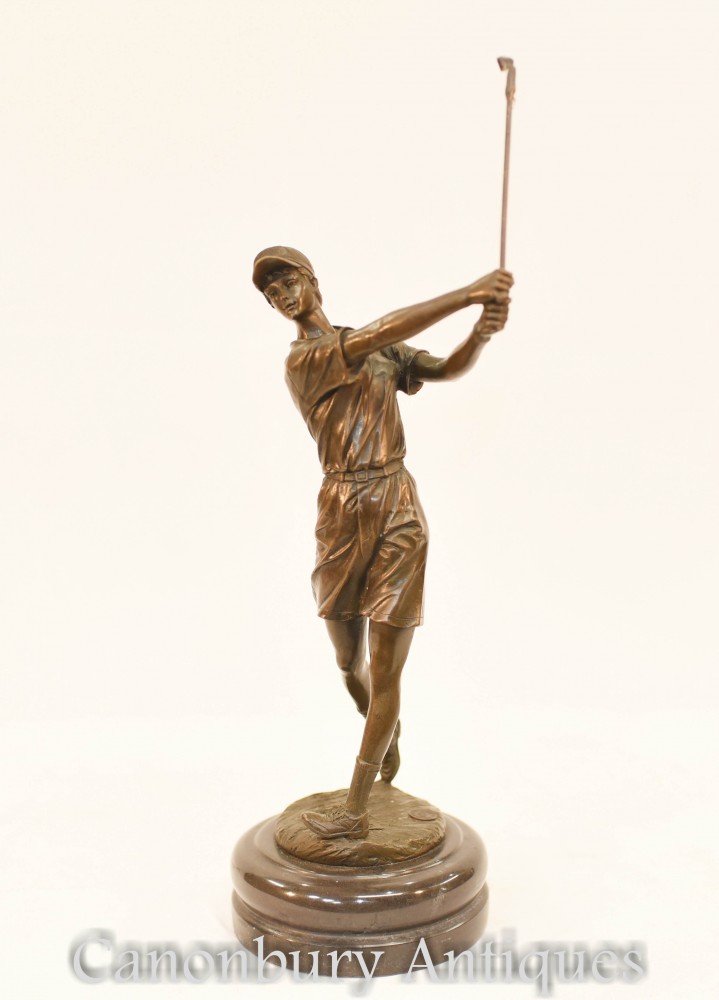 Бронзовая статуя шотландского гольфиста - кастинг в гольф