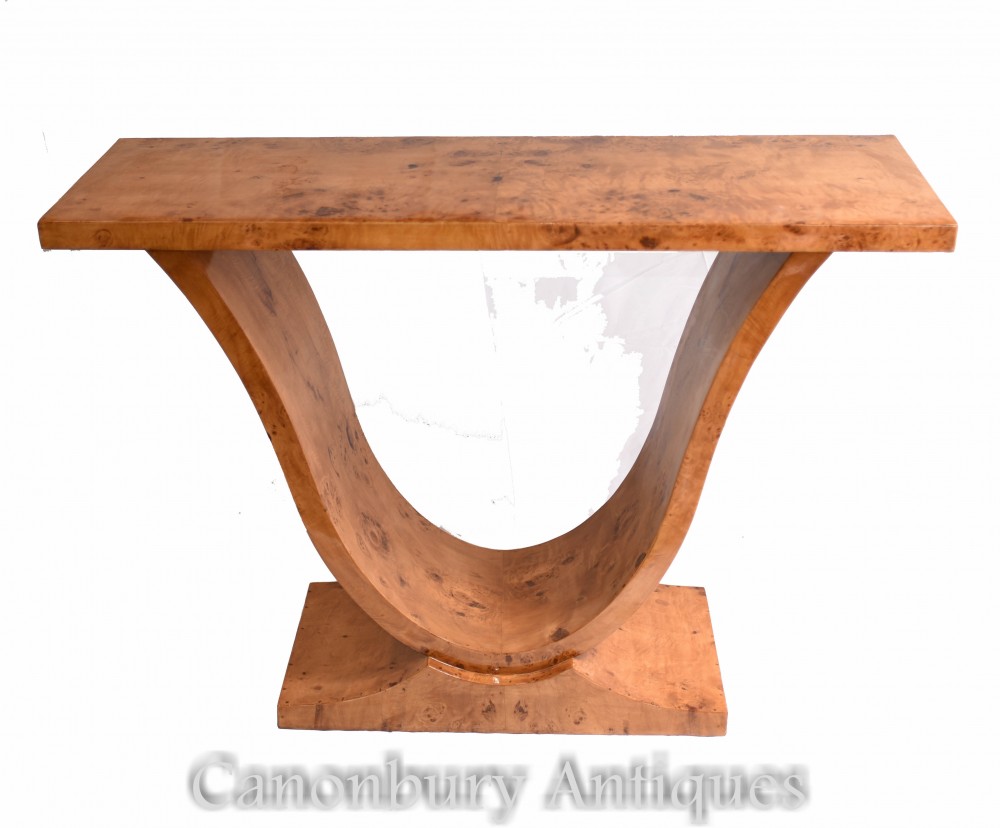 Консольный столик в стиле ар-деко Ogee - интерьер светлых орехов, ревущих двадцатых годов