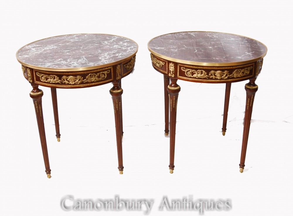 Пара французских боковых столов - случайный стол в стиле ампир