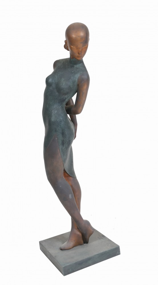 Женская фигурка в стиле модерн Высокая статуя девушки Кастинг