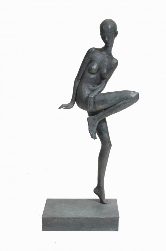 Итальянская бронзовая статуэтка в стиле модерн, абстрактное искусство, статуя