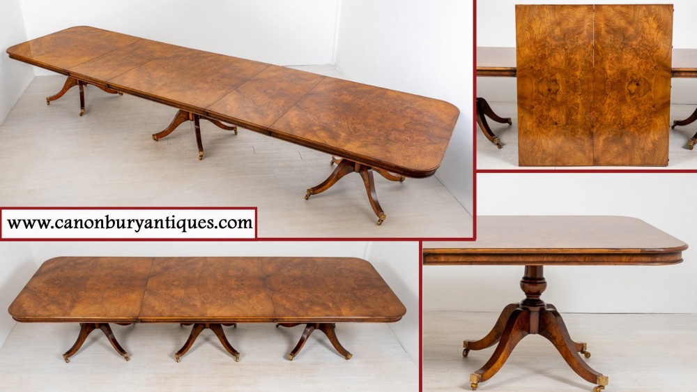 Обеденный стол Regency с раздвижным пьедесталом 16 футов 488 см