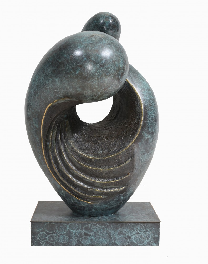 Статуя искусства кубизма Бронзовая садовая абстрактная скульптура