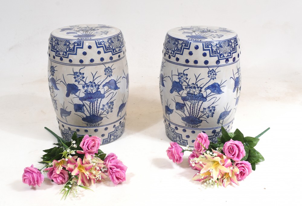 Фарфоровые сиденья Ming Китайские сине-белые вазы для табуретов